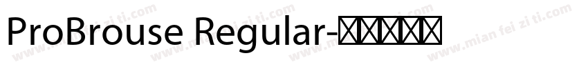 ProBrouse Regular字体转换